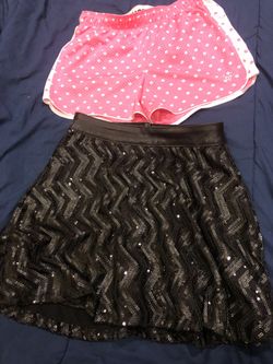 Girls skirts shorts girls clothes size sm, m, 12