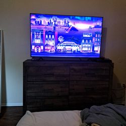 55in  TV AND DRESSER 