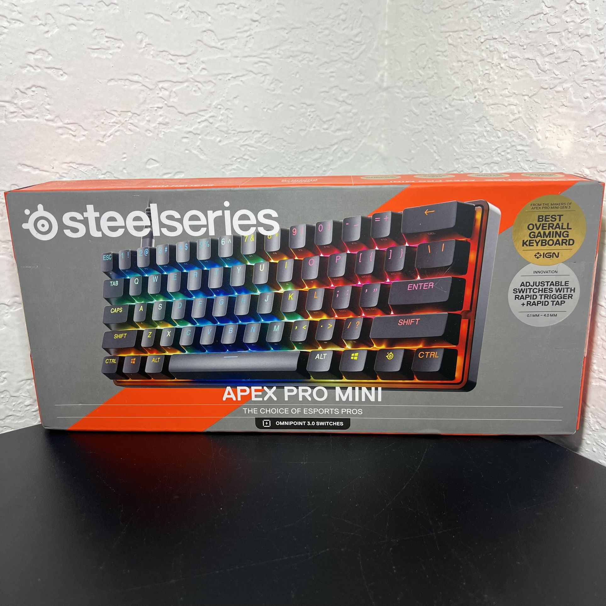 NEW SteelSeries Apex Pro Mini Gen 3 Wired RGB Keyboard 60% Omnipoint 3 Switches