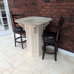 Stand Alone Bar And Two Stools