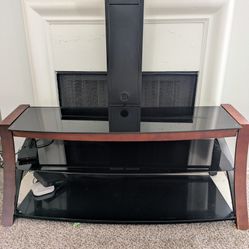 TV Stand With Glass And Wood / TV mount 