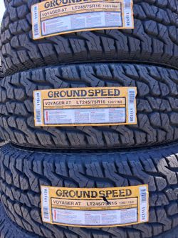 245-75-16 !!! GROUNDSPEED LT A/T !!! $450 LAS 4 LLANTAS MONTADAS Y BALANCEO INCLUIDO 👌