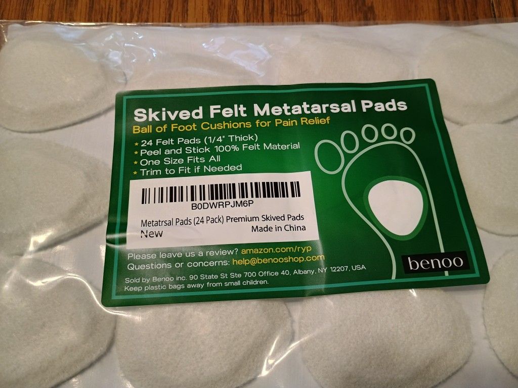 Food Pads Felt Metatarsal