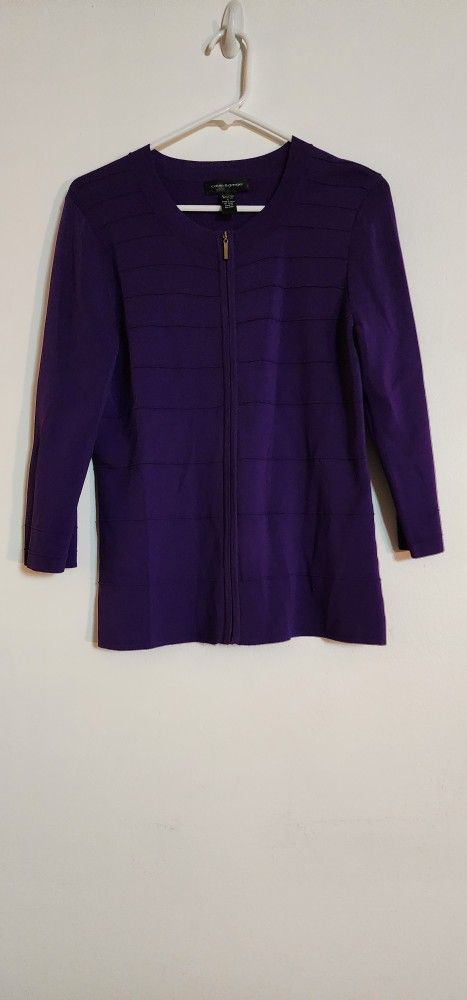 New Cable and Gauge Purple Cardigan Size L
