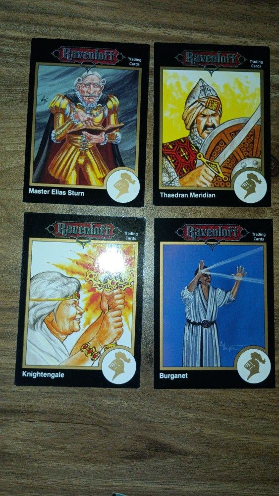 Ravenloft Cards Burganet Knightengale Master Elias Stern Thaedran Meridian