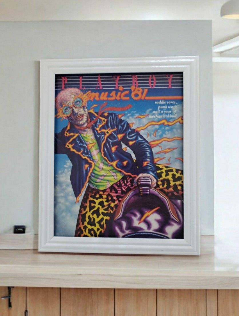 8x10 Framed Original year of the "mechanical bull" Print