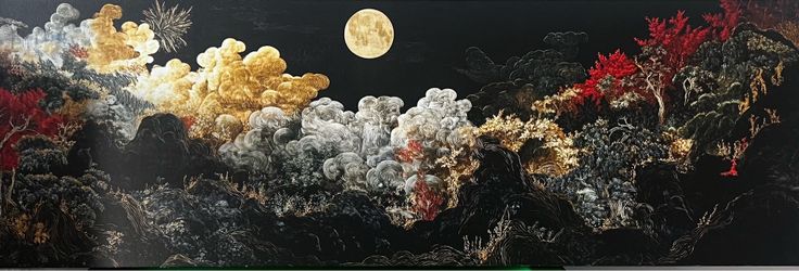 Japanese landscape on canvas