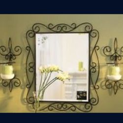 Princess House Meredian Set Espejo Y Esconses