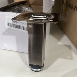4 inch Nickel Plated Furniture Legs (Set of 4)