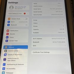 6th Gen iPad 128GB 
