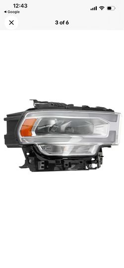 New - 2019-24 Dodge Ram 2500 Passenger Side RH Headlamp