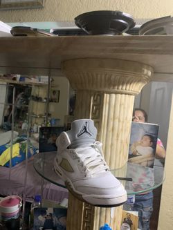 Jordan 5 Retro White Metallic White Silver