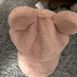 Tokyo Disney Resort Mickey Fluffy Cap Hat Pink