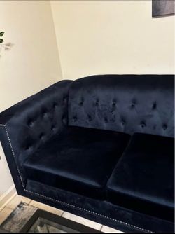 Dark blue couch- available for pick up