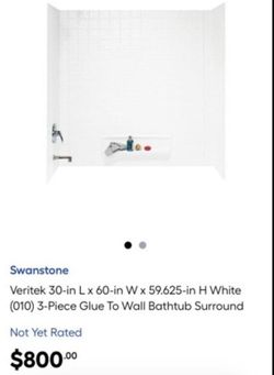 Swanstone bathtub wall