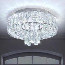 Mini Chandelier Modern Crystal Chandeliers for Hallway Light Fixture LED