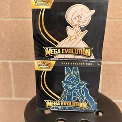Mega Evolution etb Elite Trainer Box Mega Lucario and mega gardevoir