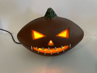 Halloween Football Jack-O-Lantern Light Decoration