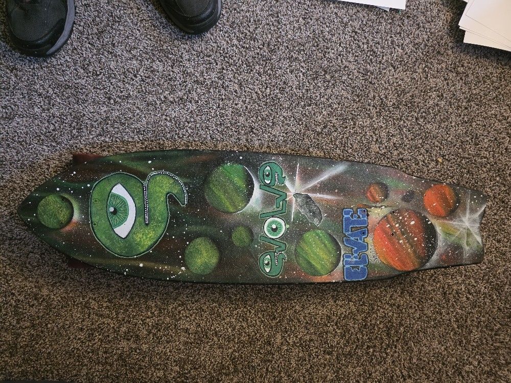 Skateboard With My Logo. Evolve Elevate Skate Co.
