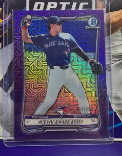 2026 Bowman Chrome Kazuma Okamoto RC Purple Mojo Refractor /250 #94 Blue Jays