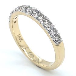 ❗️closeout sale❗️14k yellow gold ladies wedding band ring with 0.50ct diamonds