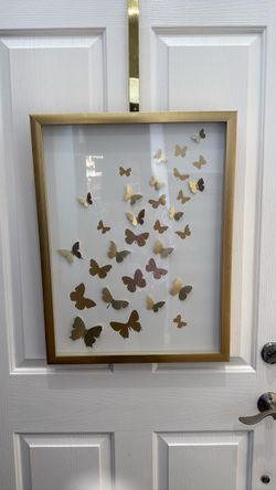 Wall Art - gold butterflies