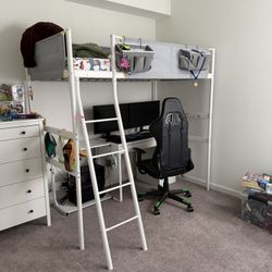  IKEA VITVAL Loft Bed + Mattress