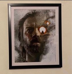 Star Wars Obi wan kenobi art piece on black frame