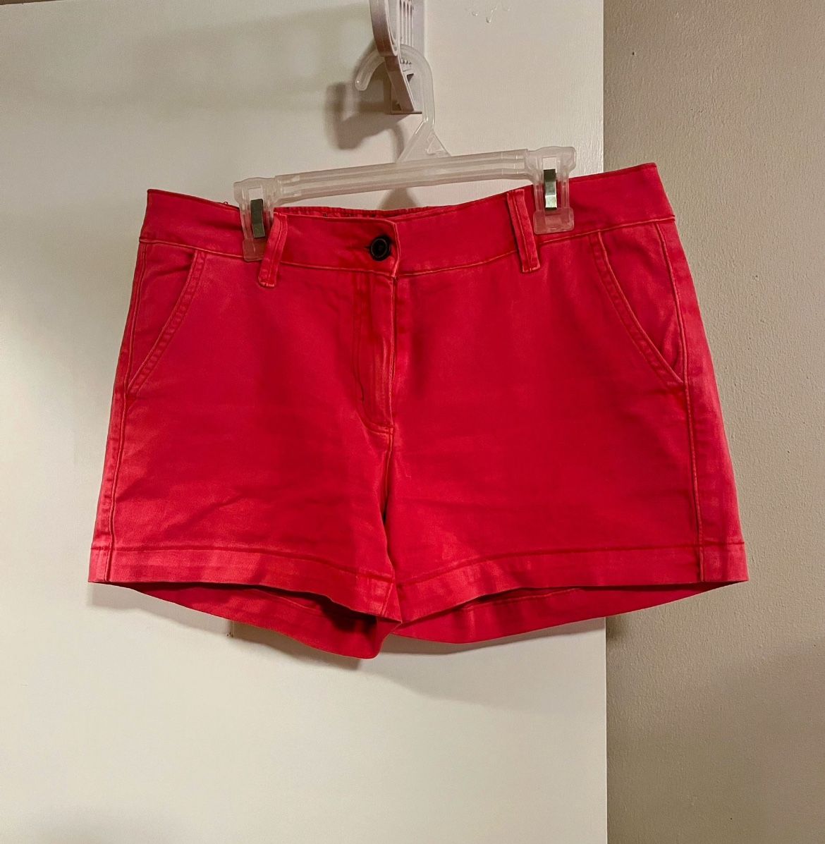 Land 'N Sea Chino Shorts Women's size 4 Pink Faded Design Stretch Beach Cruise