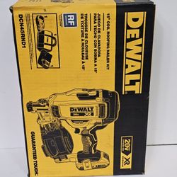 Dewalt 20V MAX Lithium-Ion 15-Degree Electric Cordless Roofing Nailer Kit with 2.0Ah Battery Charger and Bag Brand New 
