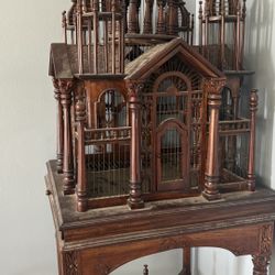 Wooden Decorative Bird Cage With Table 