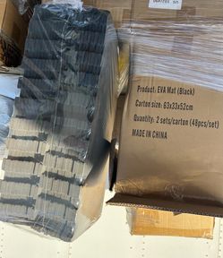 $10 each box Black EVA Foam Mat Set – 48 Pieces