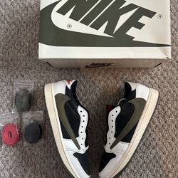 Nike Jordan 1 Og Travis Scott Low  “Olive” Size 9❤️‍🔥 (Worn 3x) ‼️