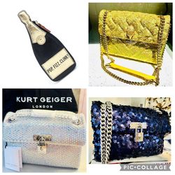 Kurt Geiger (3) And 1 Champagne Kate Spade Bag 