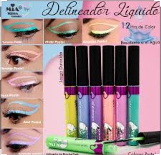 Delineadores neon y pastel a prueba de agua super pigmentados