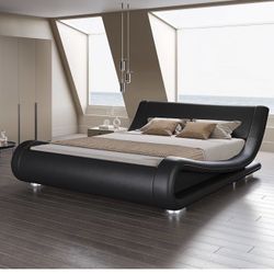 Queen Size Black Unique Bed Frame