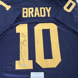 Tom Brady Michigan Wolverines Signed Custom Jersey Autographed w/COA 551