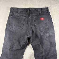 Dickies Jeans Men’s 36x32 Black Faded Straight Carpenter Workwear #2633