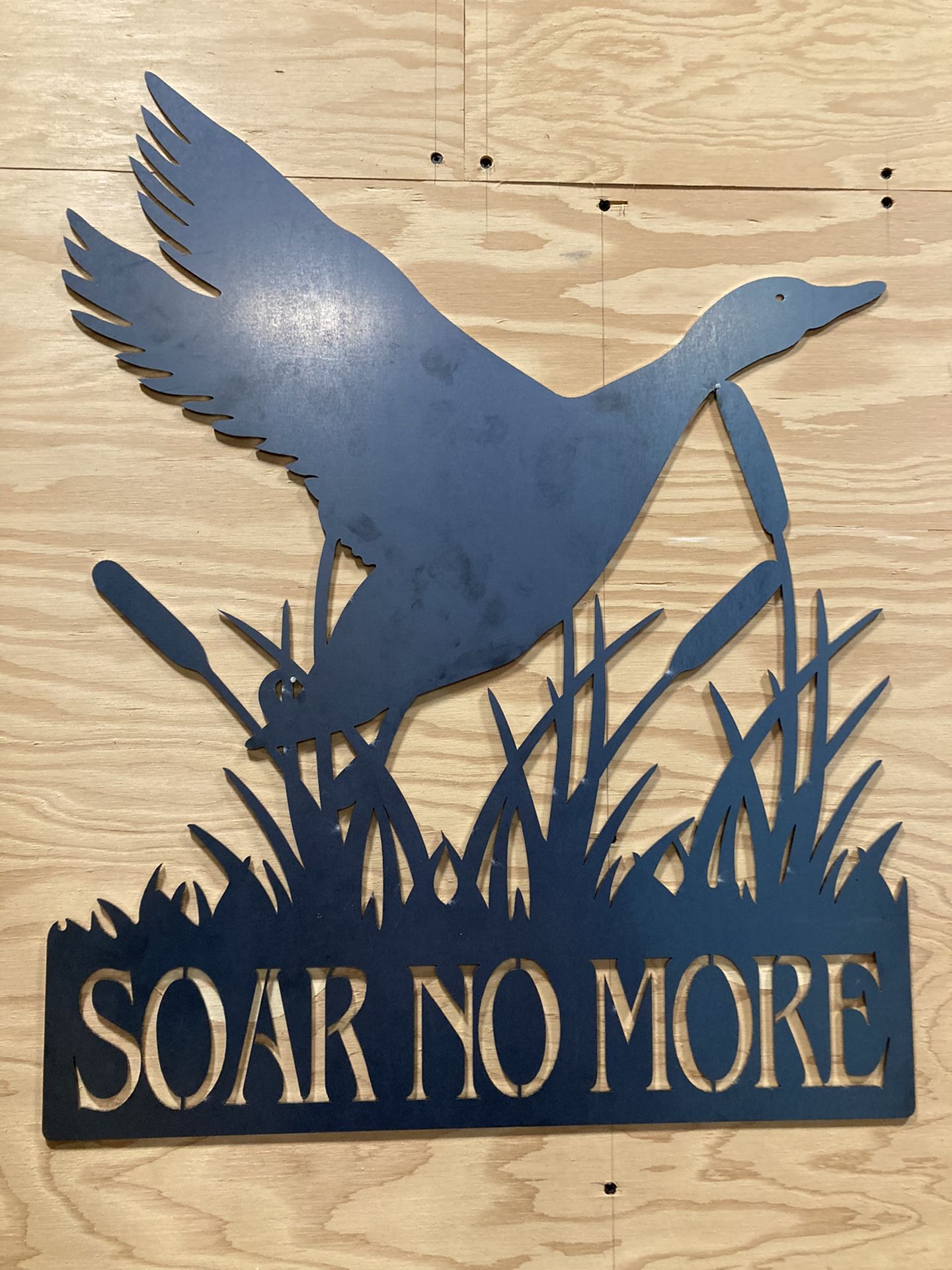 Duck Hunting Metal Sign