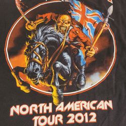 Iron Maiden - North American Tour band 2012.  Black Shirt.  2XL