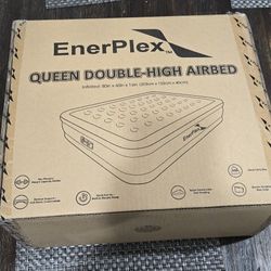 EnerPlex Queen Air Mattress with Pump - Double Height, Portable, Inflatable Blow Up Mattress with Detachable Electric Pump for Camping & Home