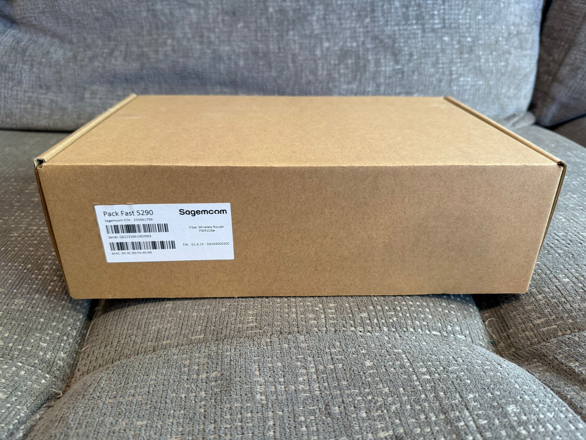 Sagemcom Fast 5290 Fiber WIRELESS ROUTER FWR226e