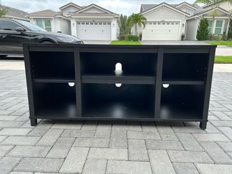 Black TV Stand Entertainment Center Storage Console