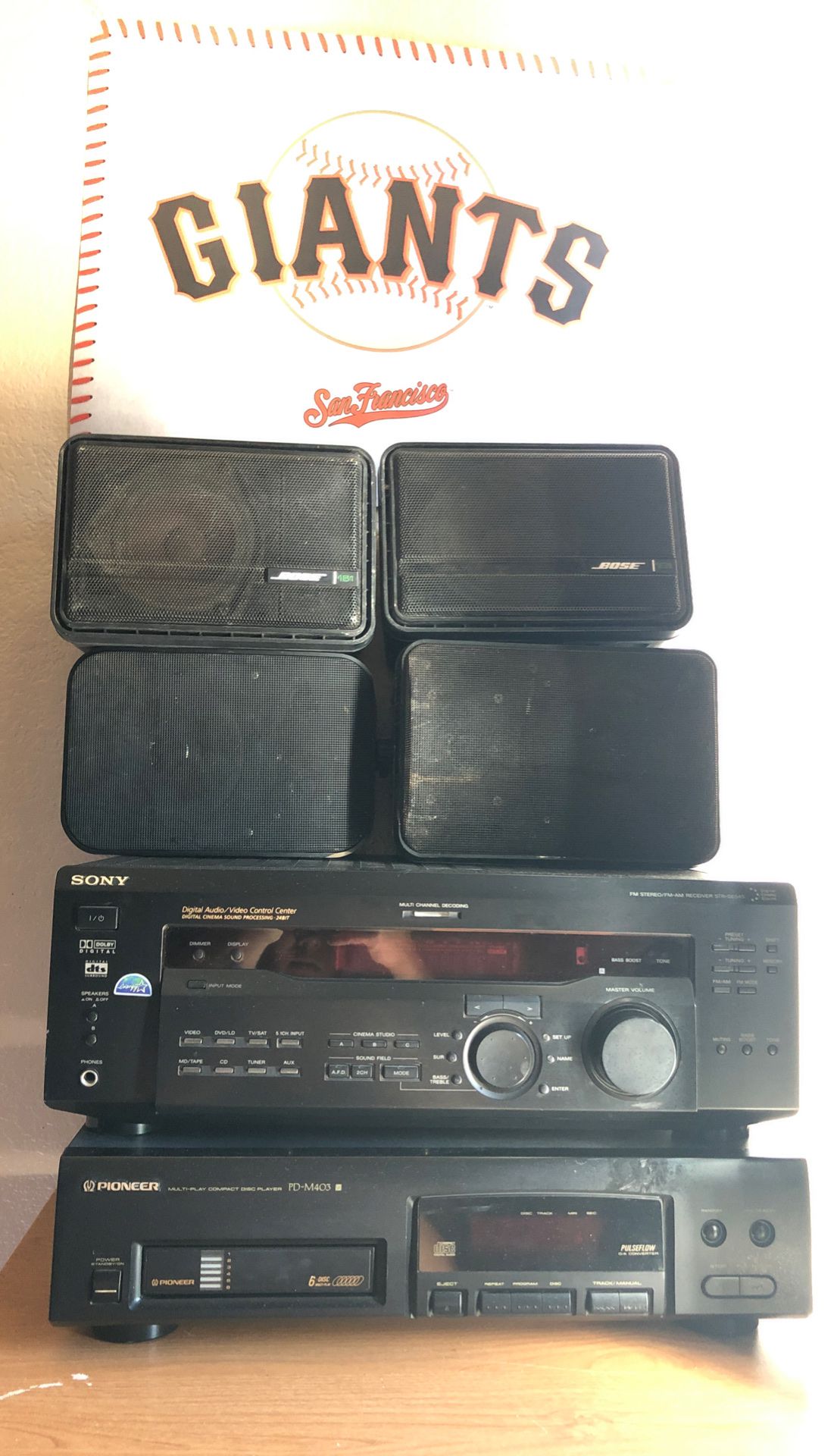 Sony Receiver and pioneer multi disc changer w/ Bose speakers