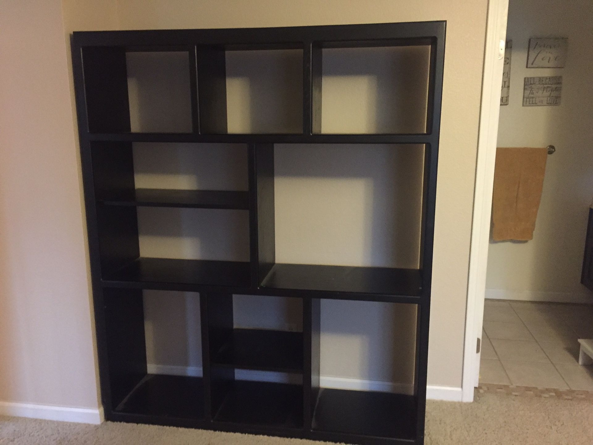 Large Black Book Shelves or Toy Storage Shelves