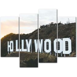 Hollywood Placard Wall Art 4 Pieces Paintings Prints on Canva