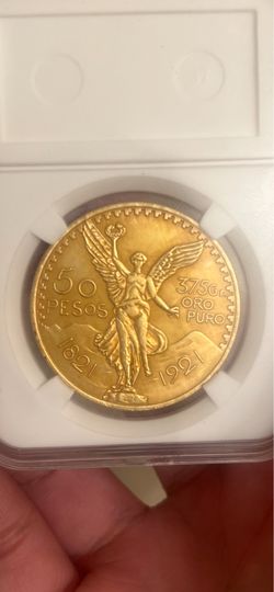 Gold Mexican coin