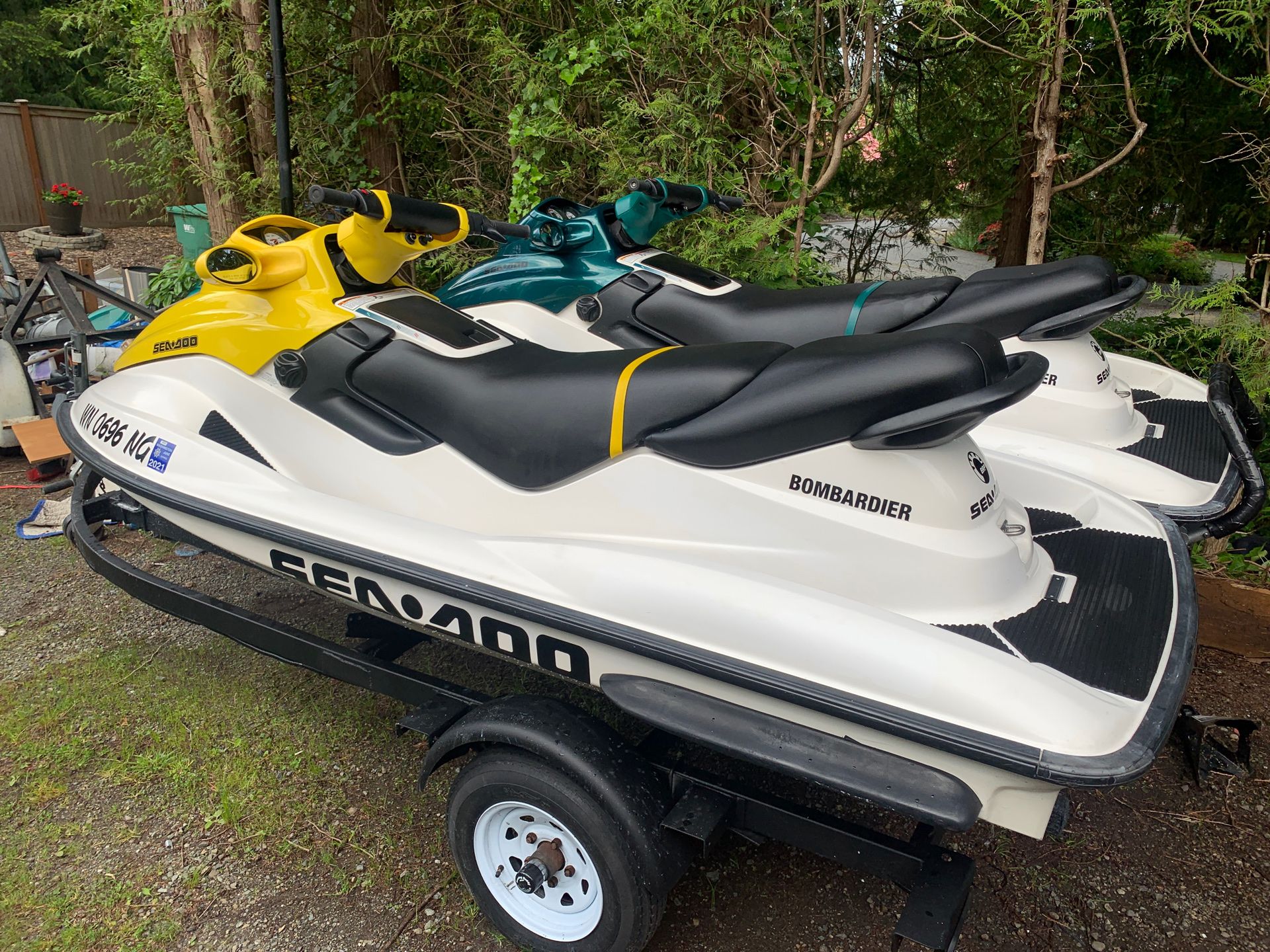Custom 1997 Seadoo GTX and 1997 Seadoo GTI with double trailer for Sale