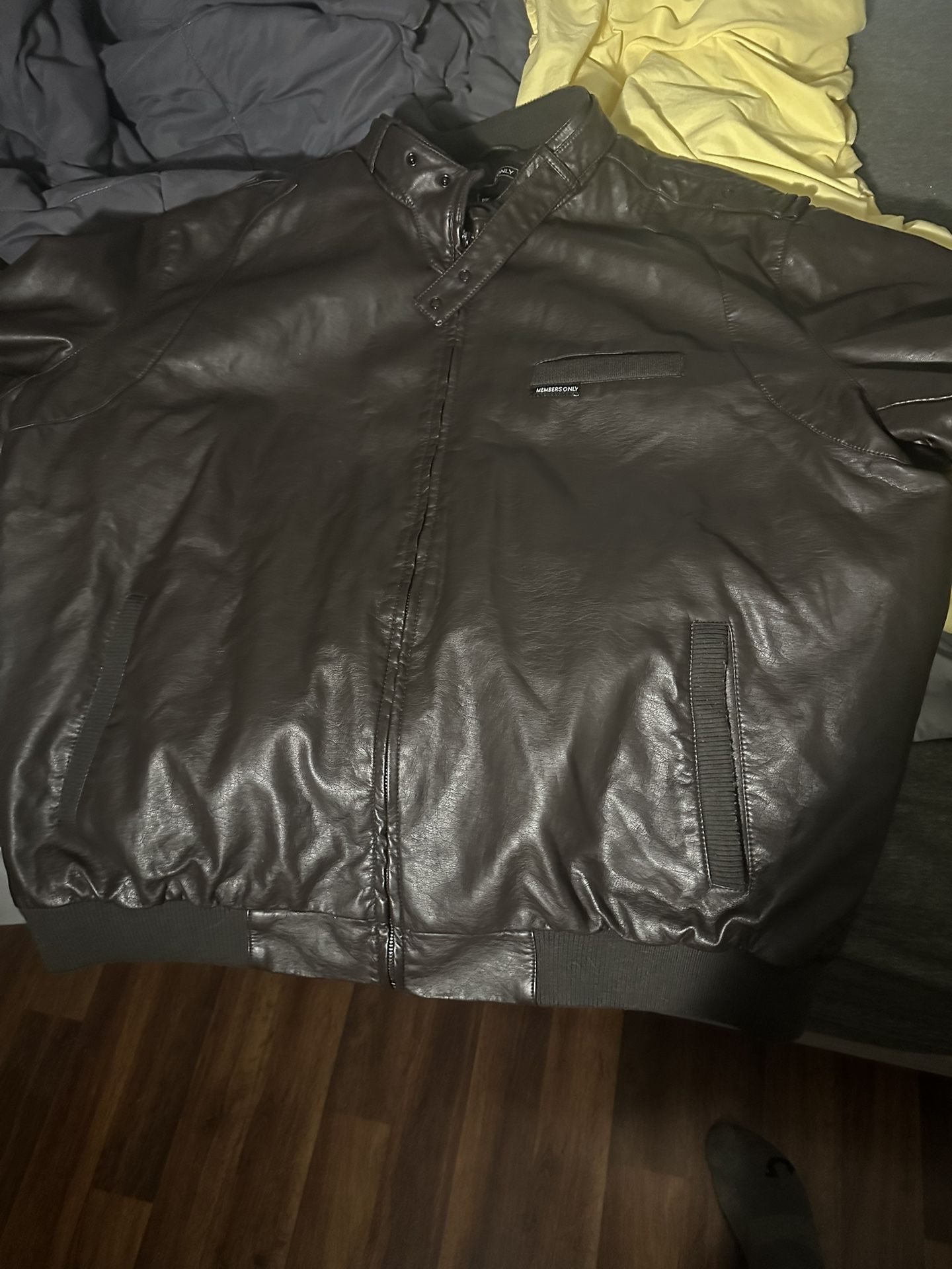 3X BROWN MEMBERS ONLY LEATHER JACKET