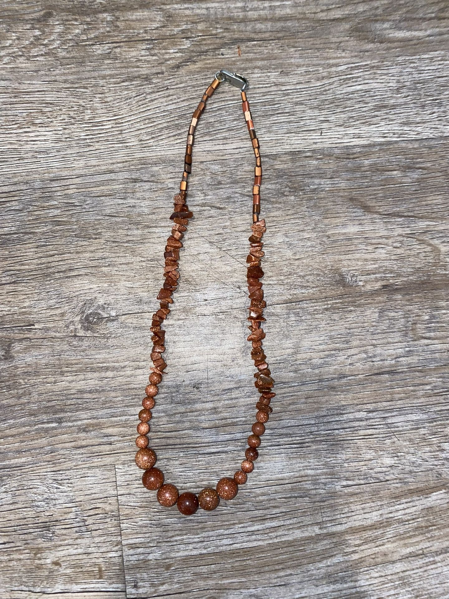 Sparkly Brown Beaded Necklace
